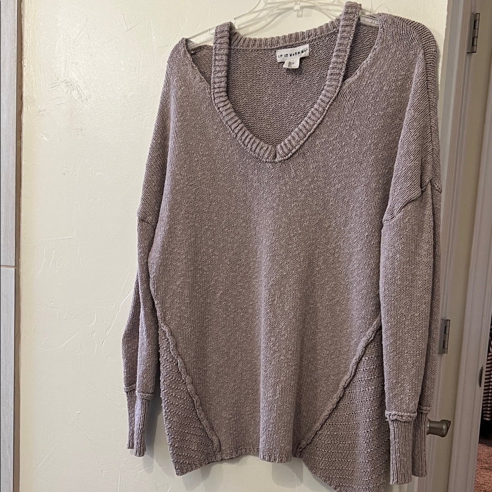 if it were me Women's Heathered V-Neck Sweater